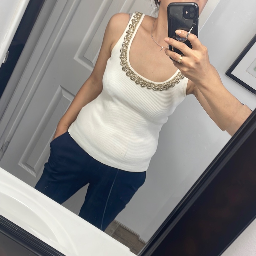 Sexy white tank top